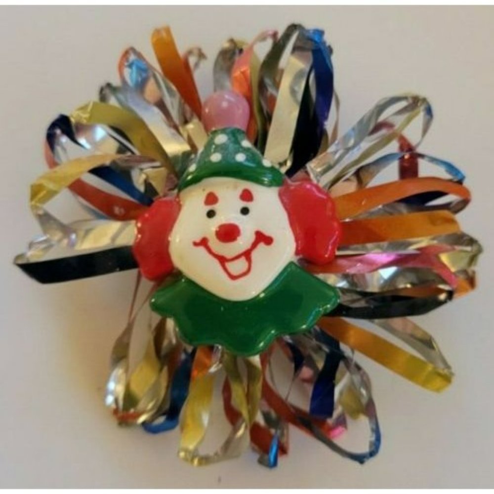 Similing Clown With‎ Streamers Refrigerator Magnet